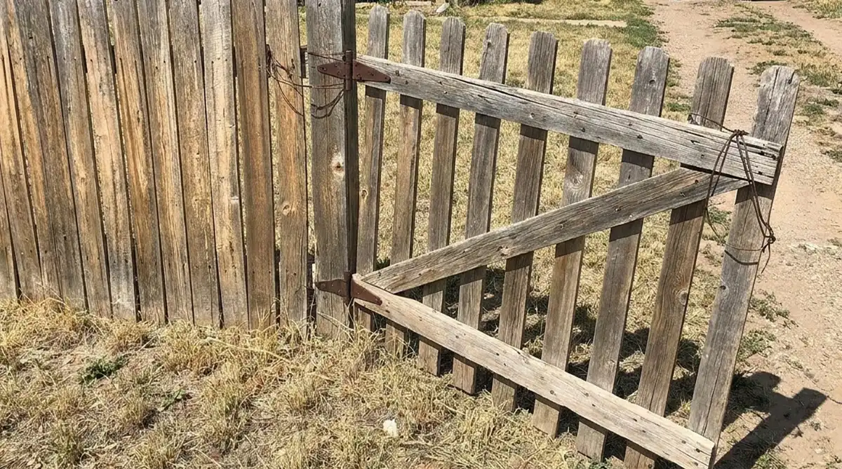 Sagging gate on wyoming home